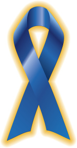 This is a photo of the child abuse blue ribbon