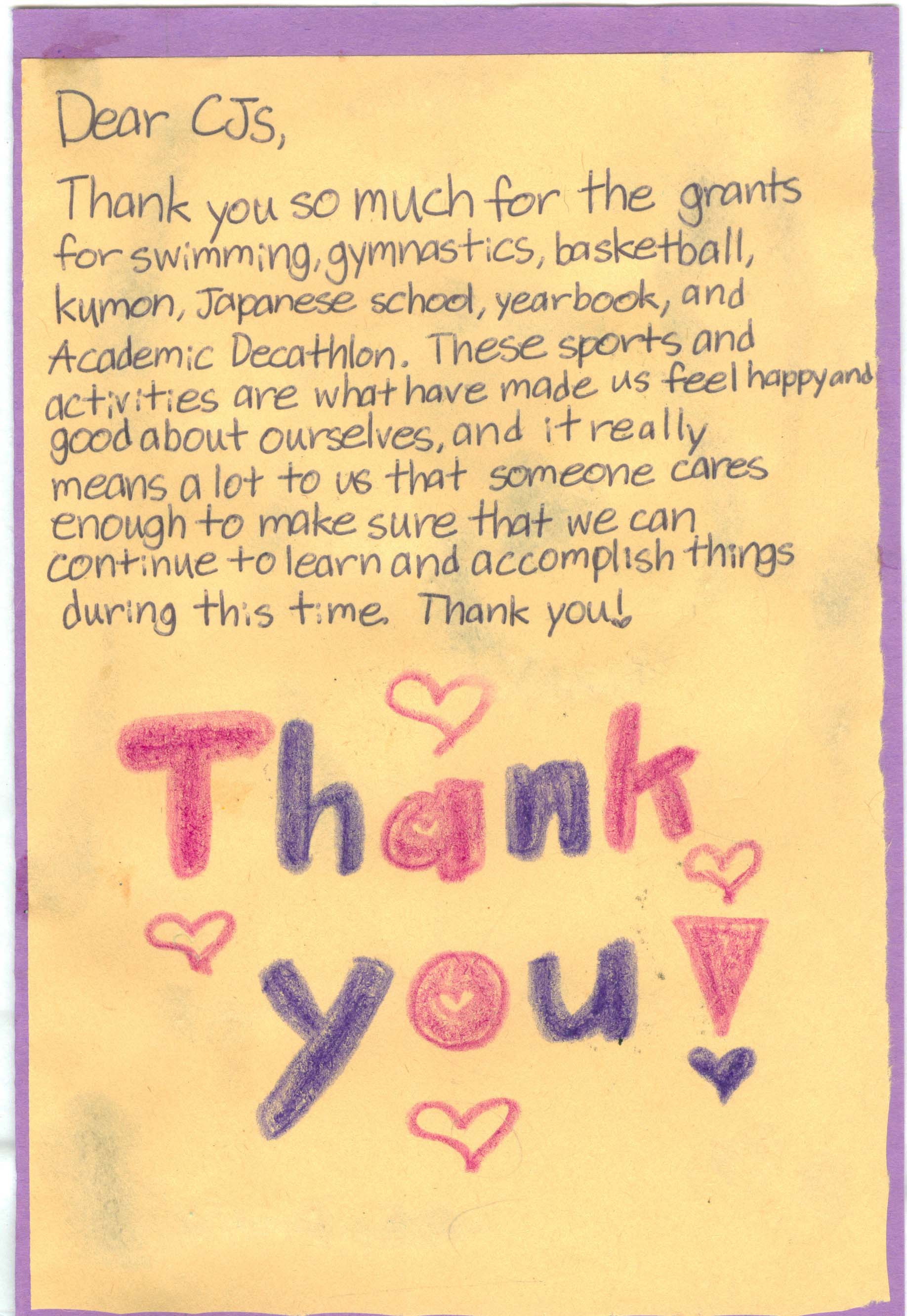 Child Thank you letter 2.