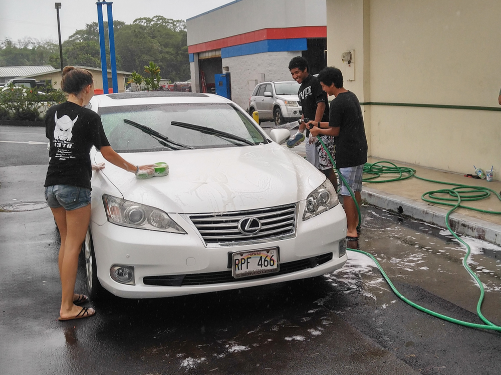 Hilo High Robotics Help at FRIENDS Car Washes | FCJC East Hawaii